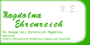 magdolna ehrenreich business card
